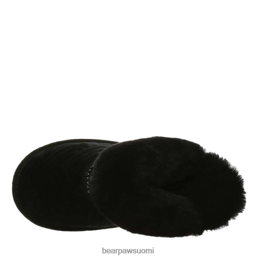BEARPAW effie naiset Musta sametti tossut H880X0310