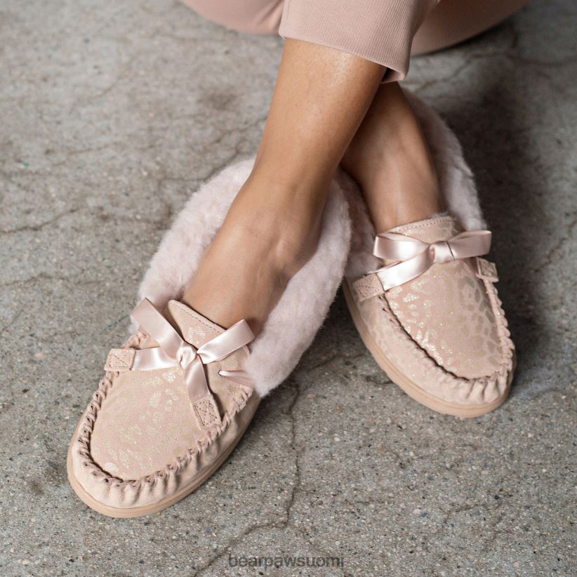 BEARPAW indio eksoottinen naiset vaaleanpunainen leopardi glitter tossut H880X0300