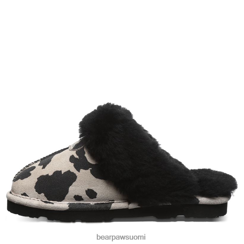 BEARPAW loki eksoottinen naiset musta lehmäprintti tossut H880X0293