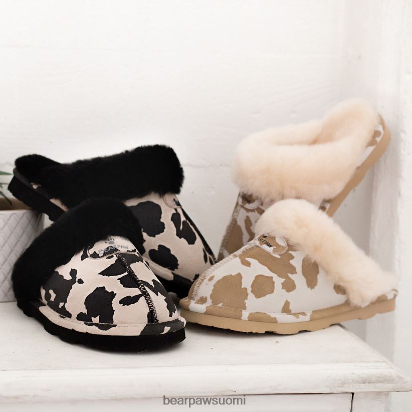 BEARPAW loki eksoottinen naiset ruskea lehmän printti tossut H880X0265