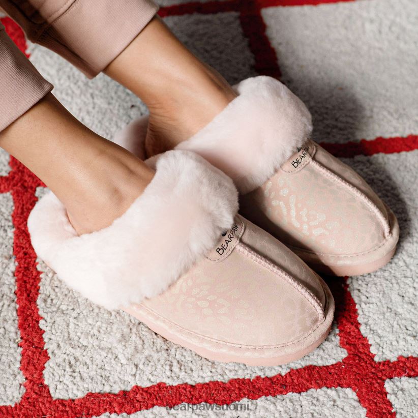 BEARPAW loki eksoottinen naiset vaaleanpunainen leopardi glitter tossut H880X0267