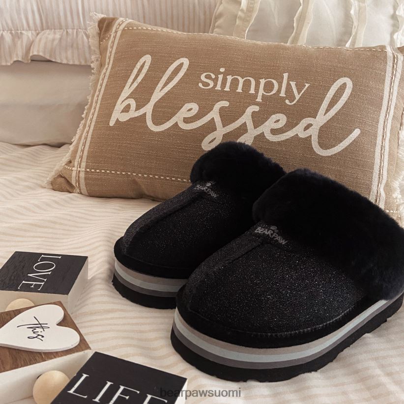 BEARPAW retro loki naiset musta kaviaari tossut H880X0320